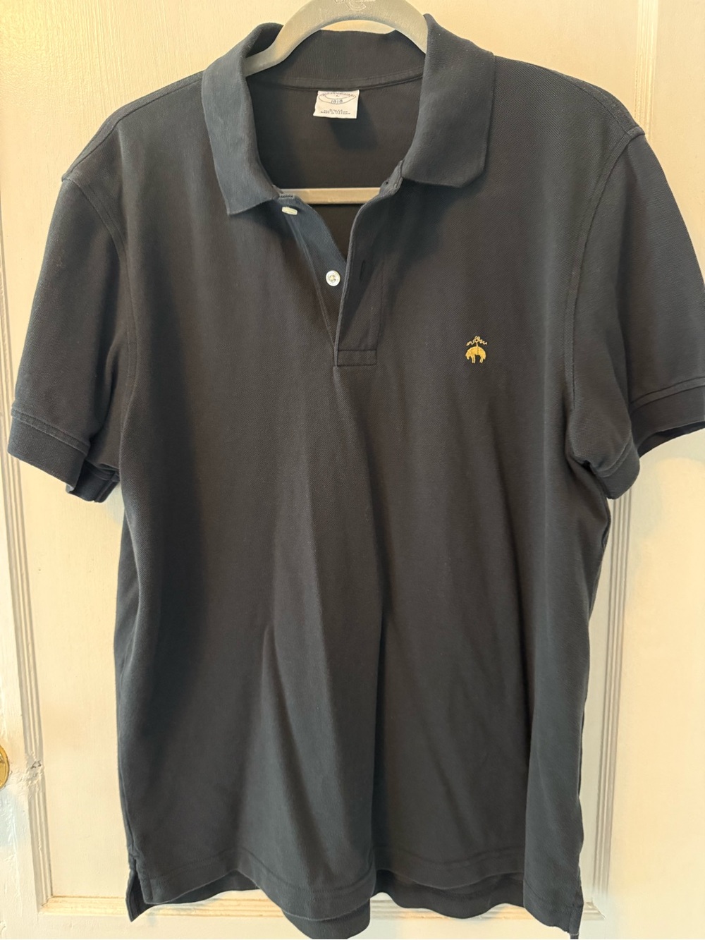 Brooks Brothers slim fit cotton Men's Black Polo Shirt with Embroidered Logo